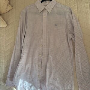 Vineyard Vines Blue and White Casual Button Down Shirt